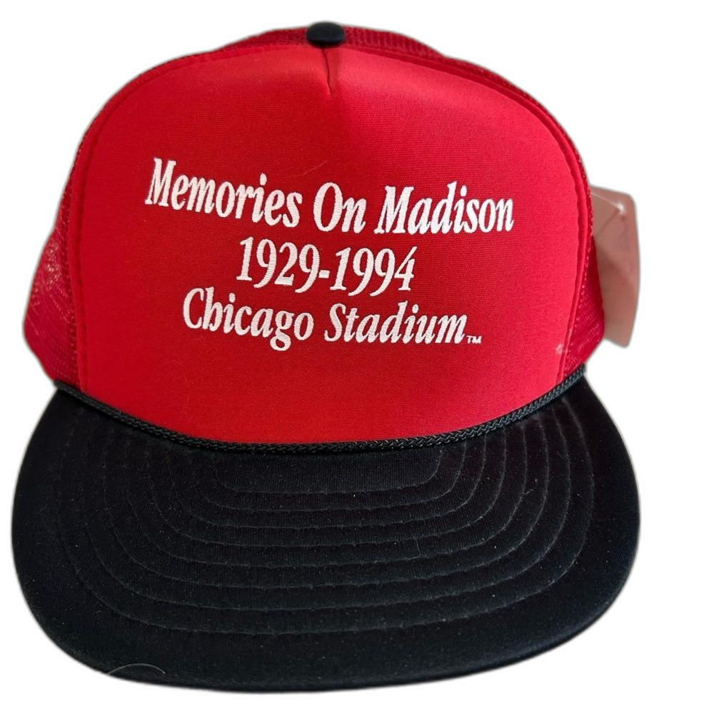 Nissini Cap Hat Unisex Truckers Red Memories on Madison 1929-94 Chicago Stadium
